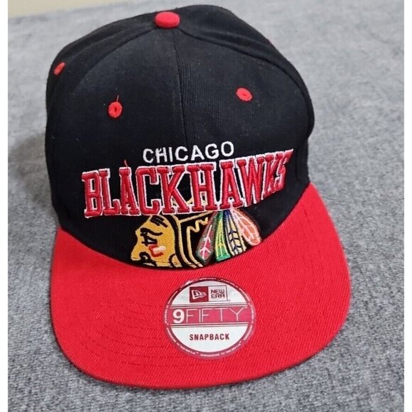 New Era Chicago Blackhawks Snapback Cap Hat NHL Hockey Adjustable OS 9 Fifty - Picture 16 of 16